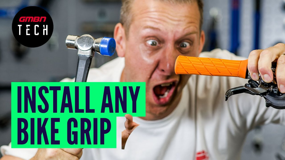 how to put on bike grips