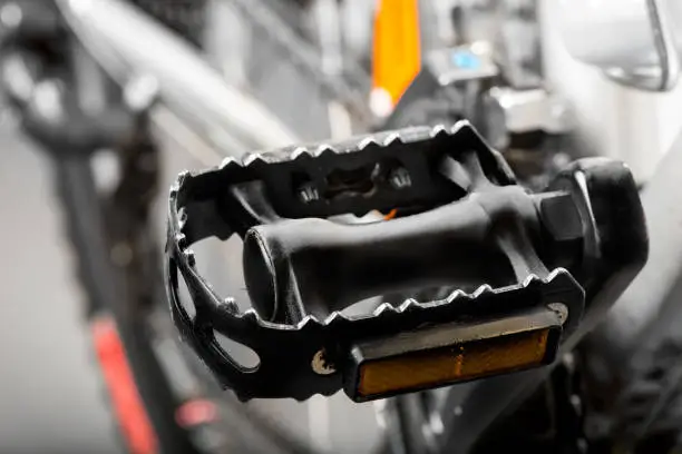 bike pedal tread close-up